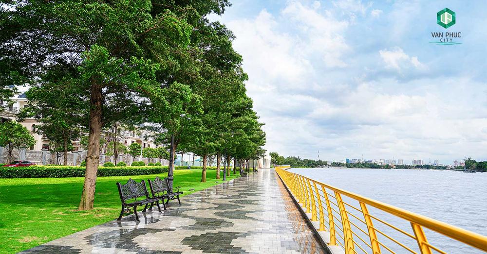 Công viên ven sông Sài Gòn trong Vạn Phúc City